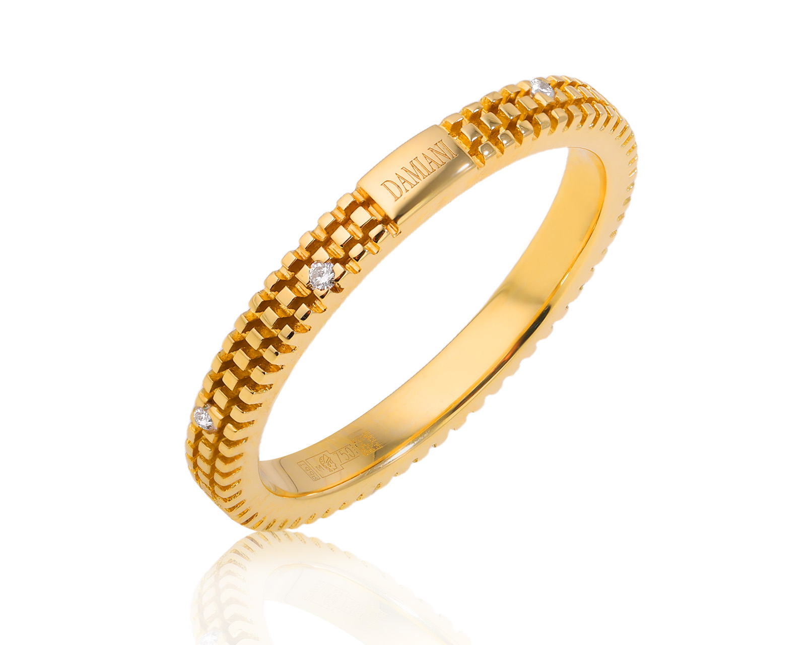 Оригинальное золотое кольцо Damiani Metropalitan