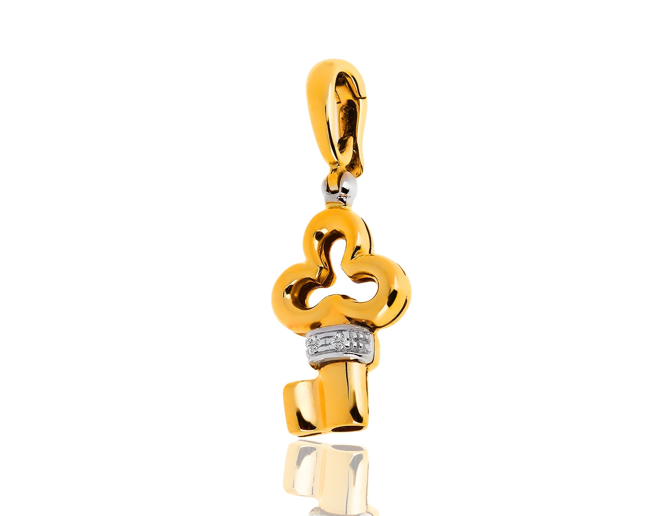 Золотой кулон-шарм с бриллиантами 0.02ct Chimento Key 210119/10