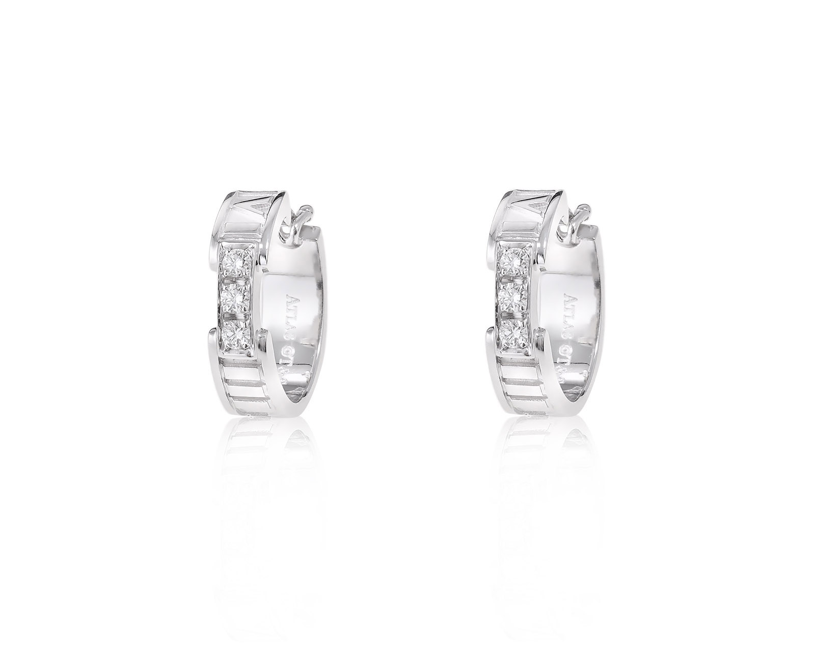 Оригинальные золотые серьги Tiffany&Co Atlas