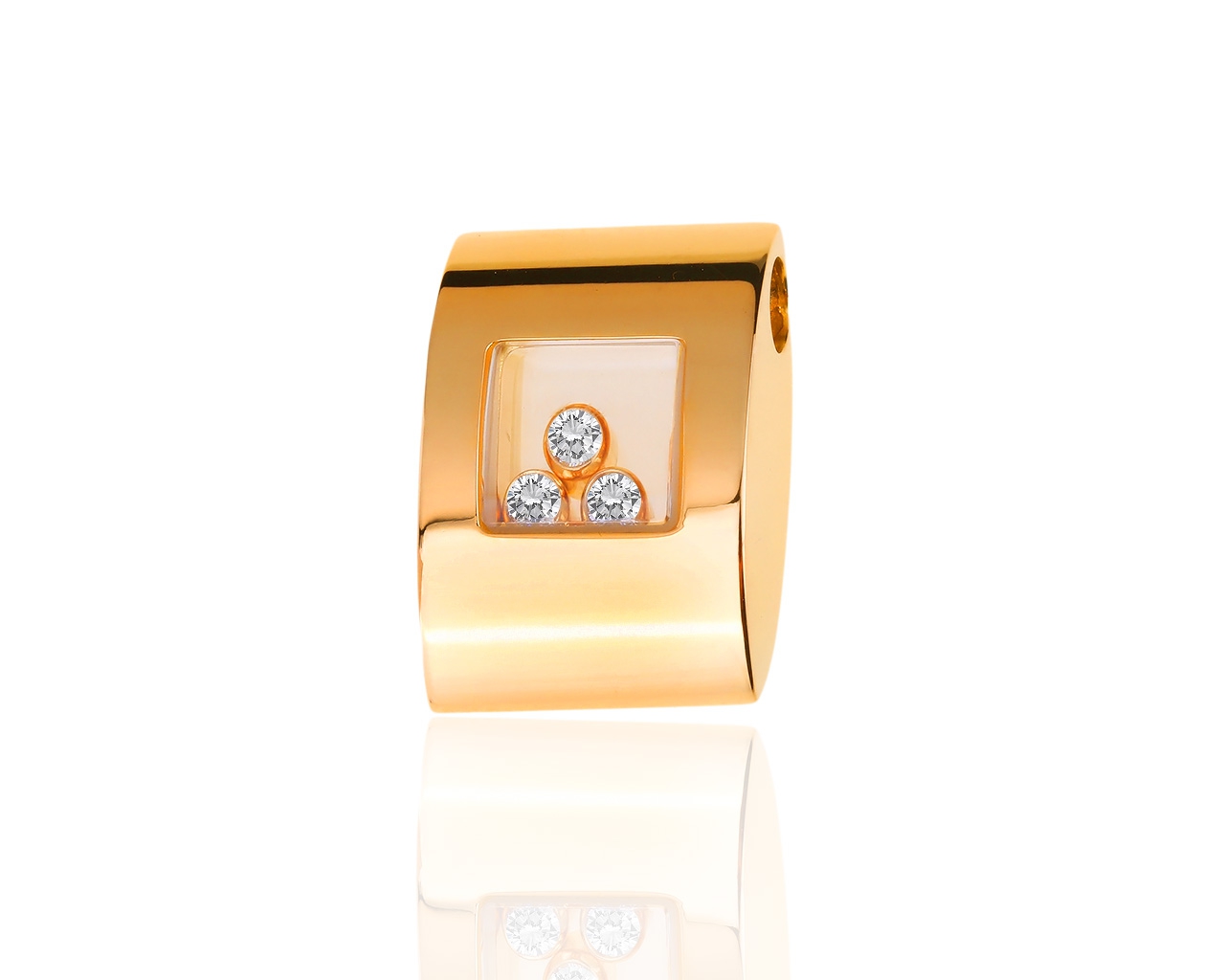 Золотой кулон с бриллиантами 0.17ct Chopard Happy Diamonds 011118/11