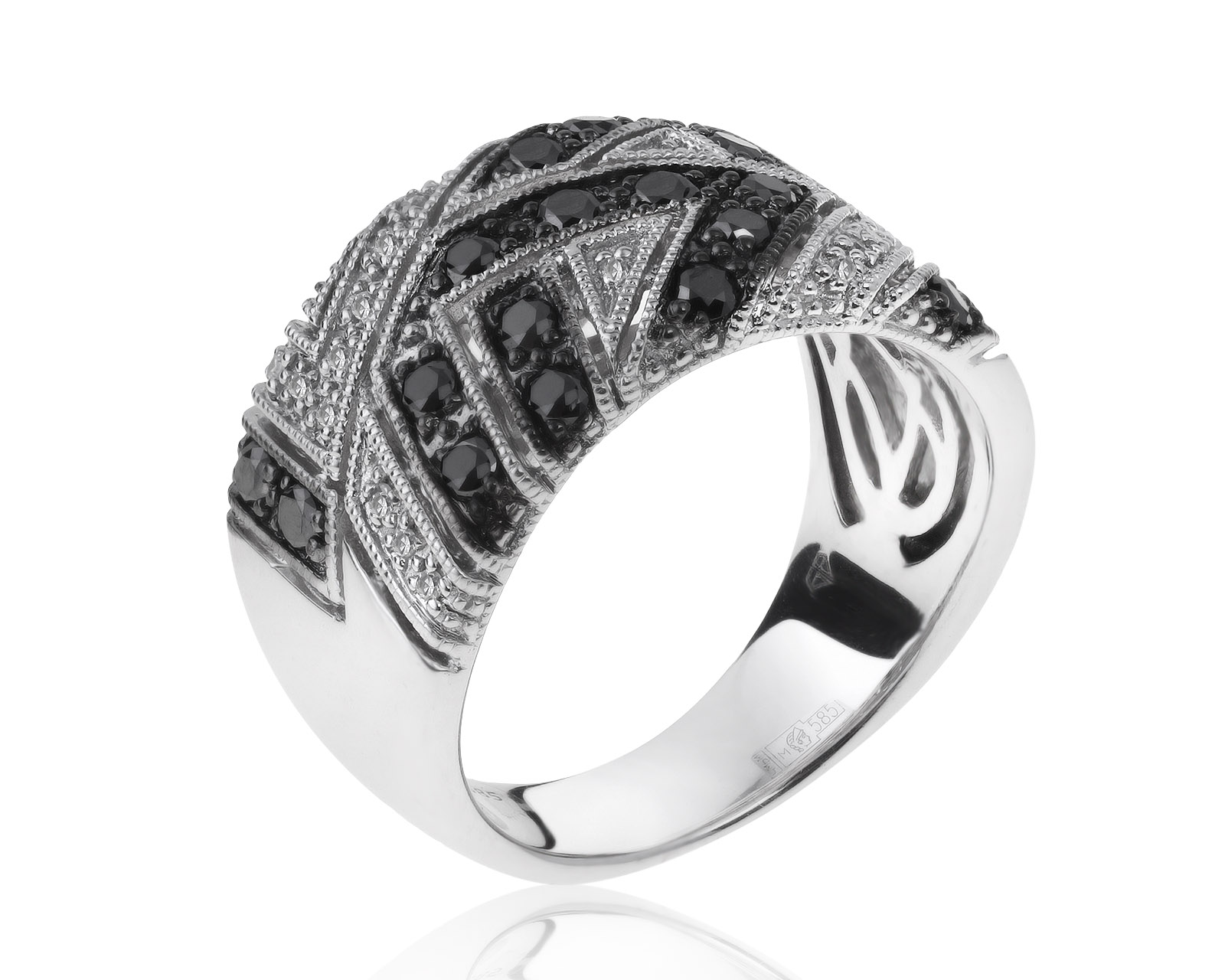 Солидное золотое кольцо с бриллиантами 0.58ct 250721/2