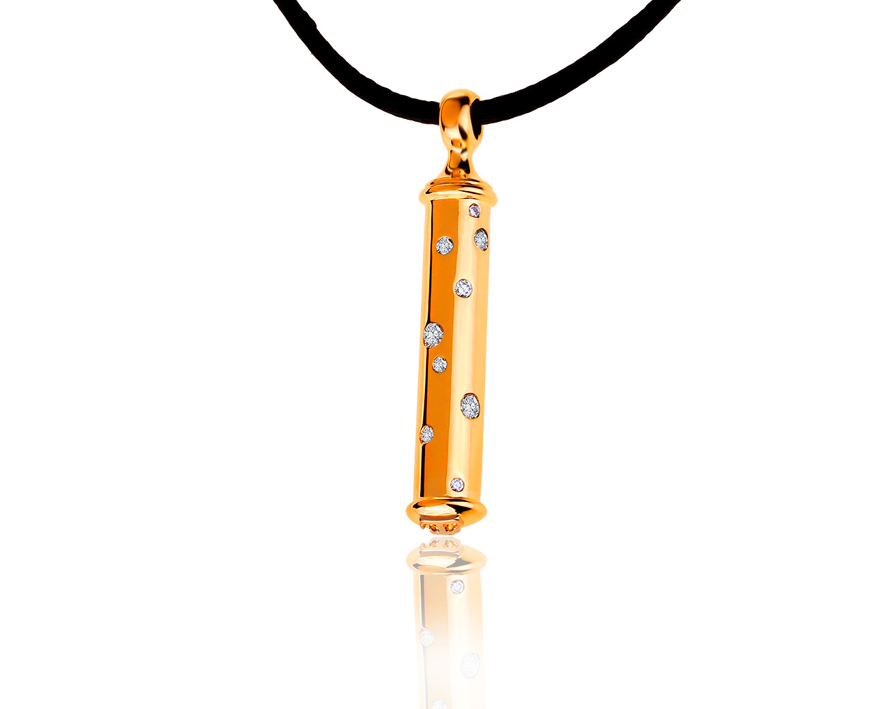 Оригинальный золотой кулон с бриллиантами 0.33ct Shaft