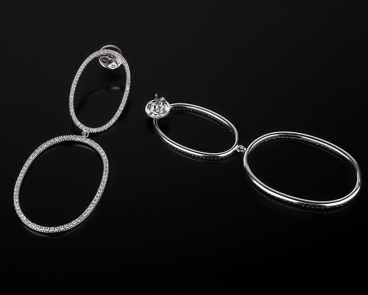 Золотые серьги с бриллиантами 2.50ct Luca Carati 021017/7