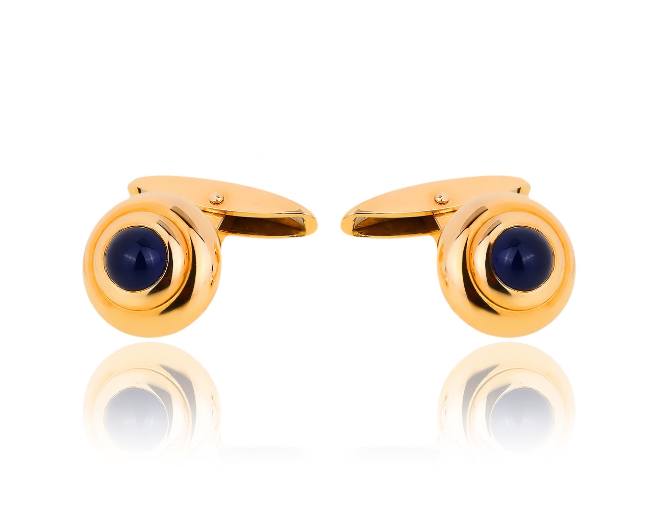 Оригинальные золотые запонки с сапфирами 1.40ct Chopard 141218/3