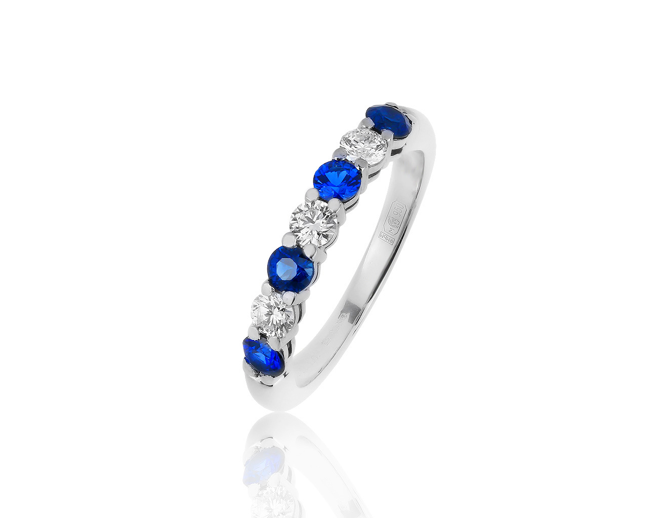 Оригинальное платиновое кольцо с сапфирами 0.40ct Tiffany&Co 111019/4