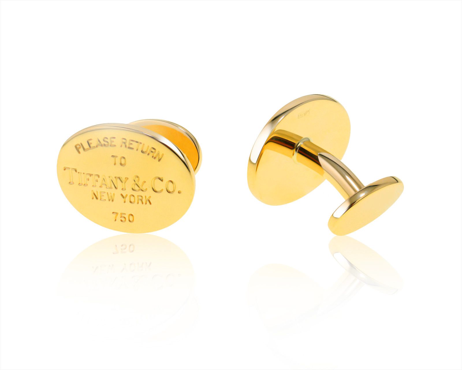 Оригинальные золотые запонки Tiffany&Co 051021/7 Оригинальные золотые запонки Tiffany&Co 051021/7