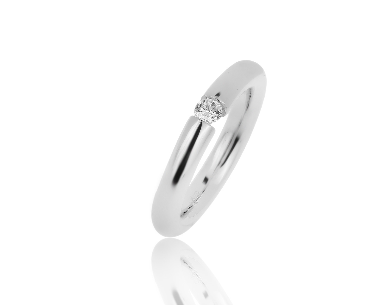 Достойное золотое кольцо с бриллиантом 0.14ct 011019/1