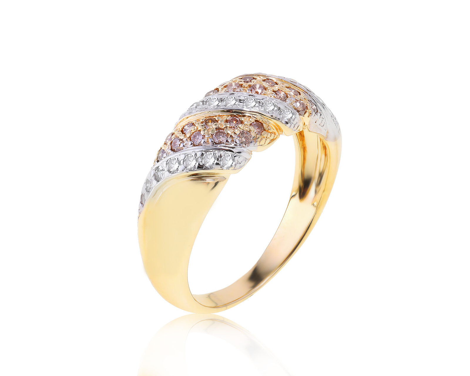 Золотое кольцо с бриллиантами 0.41ct 080623/2
