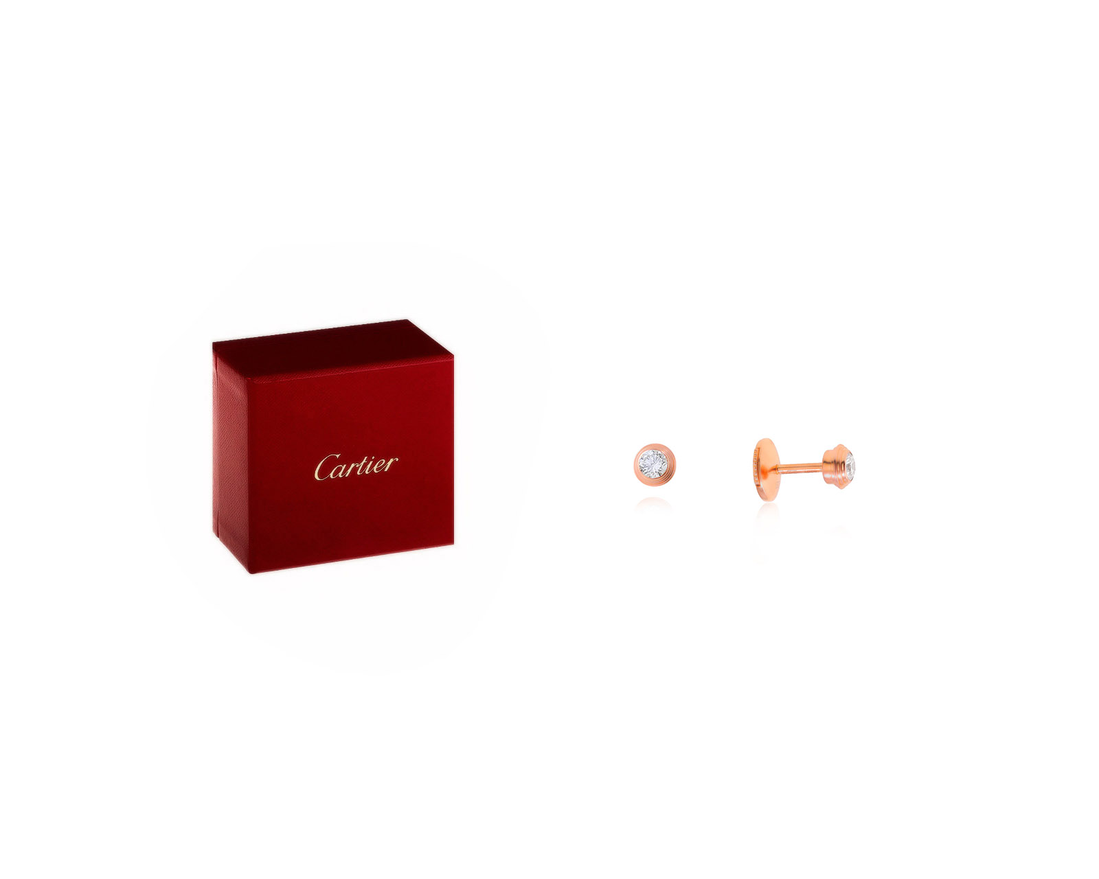 Оригинальные золотые серьги Cartier D'Amour Medium