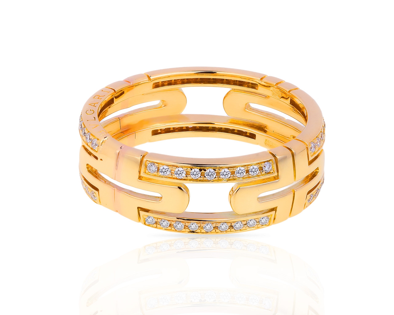 Золотое кольцо с бриллиантами 0.45ct Bvlgari Parentesi 060618/2