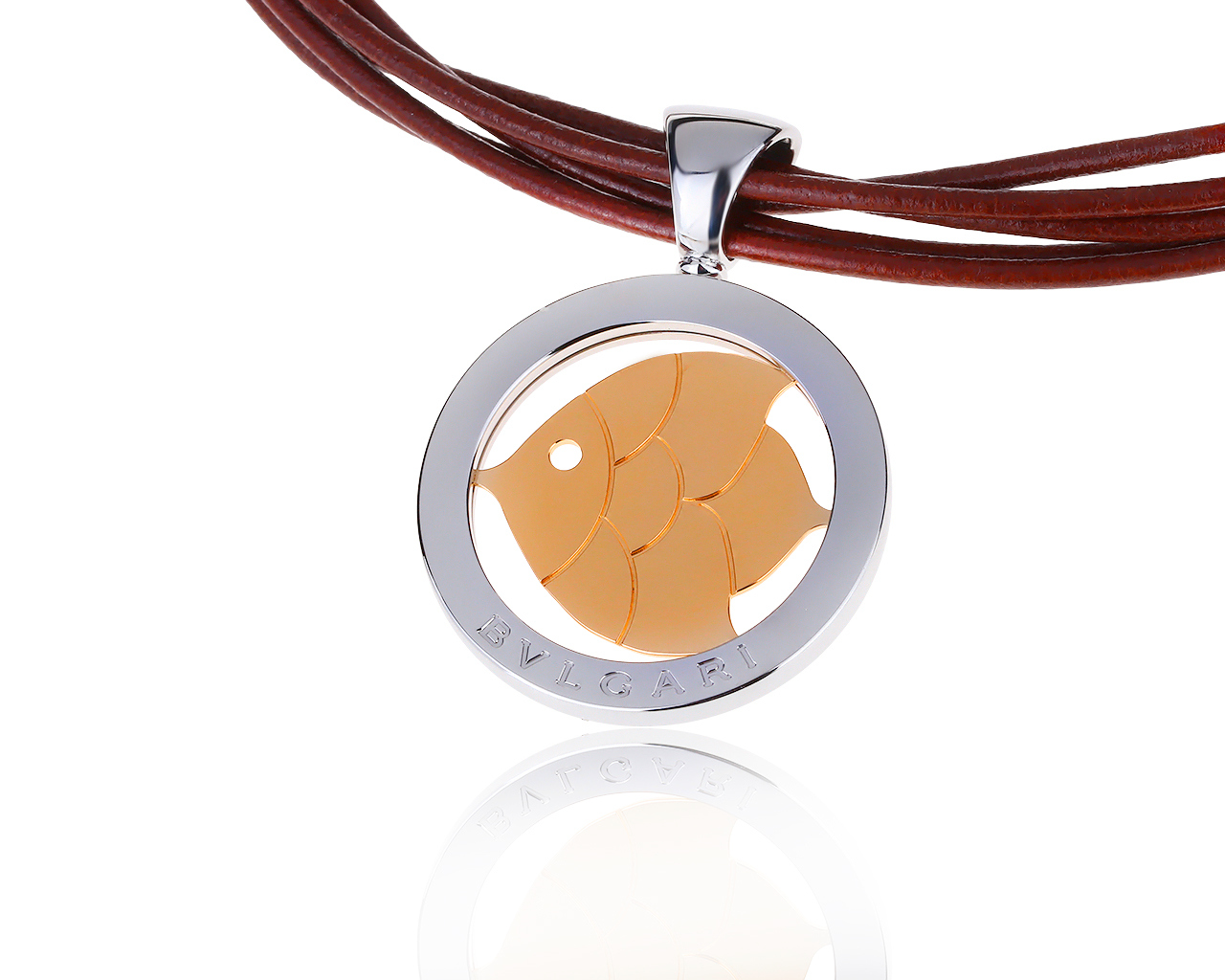 Оригинальный золотой кулон Bvlgari 280619/2