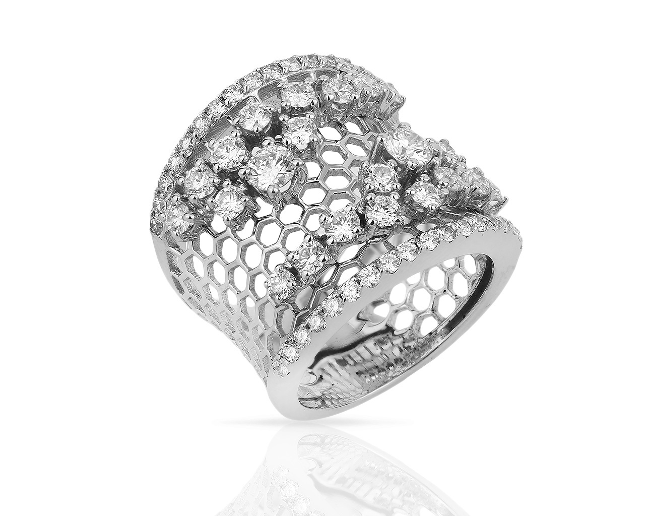 Итальянское золотое кольцо с бриллиантами 2.25ct 001400/00