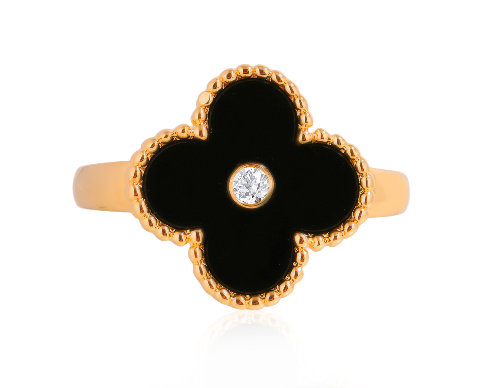 Оригинальное золотое кольцо Van Cleef & Arpels Alhambra