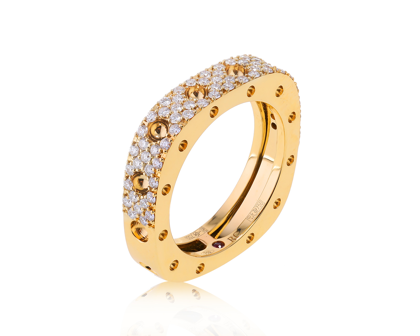 Оригинальное золотое кольцо Robeto Coin Pois Moi 000005/00