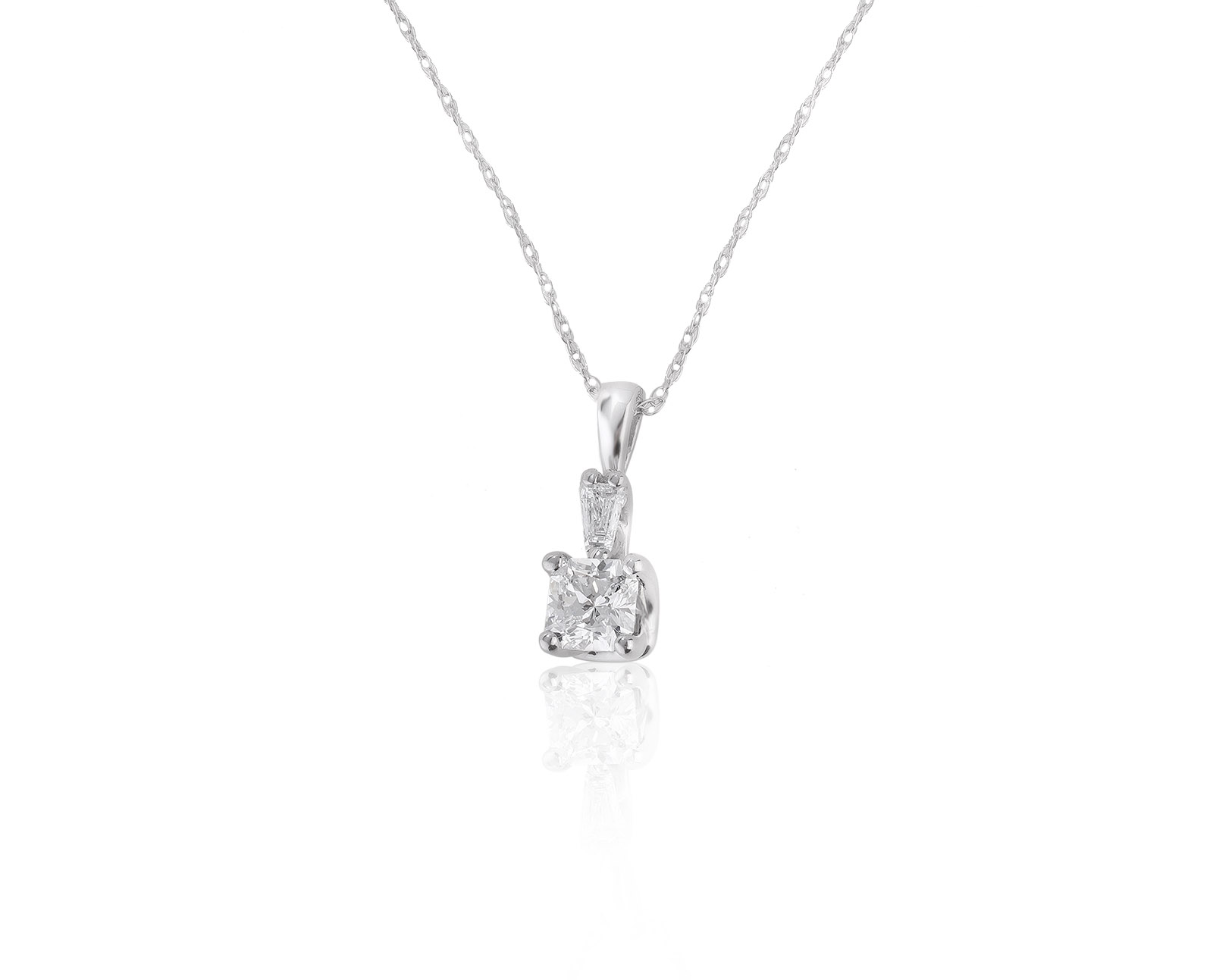 Чарующий платиновый кулон с бриллиантами 0.58ct 310821/8