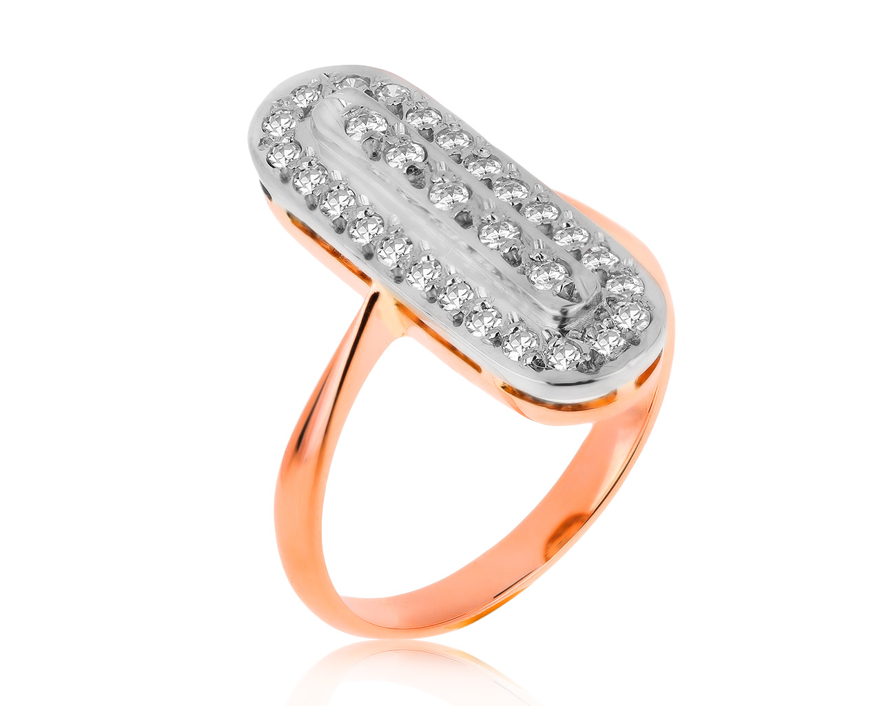 Винтажное золотое кольцо с бриллиантами 0.47ct СССР 010720/6