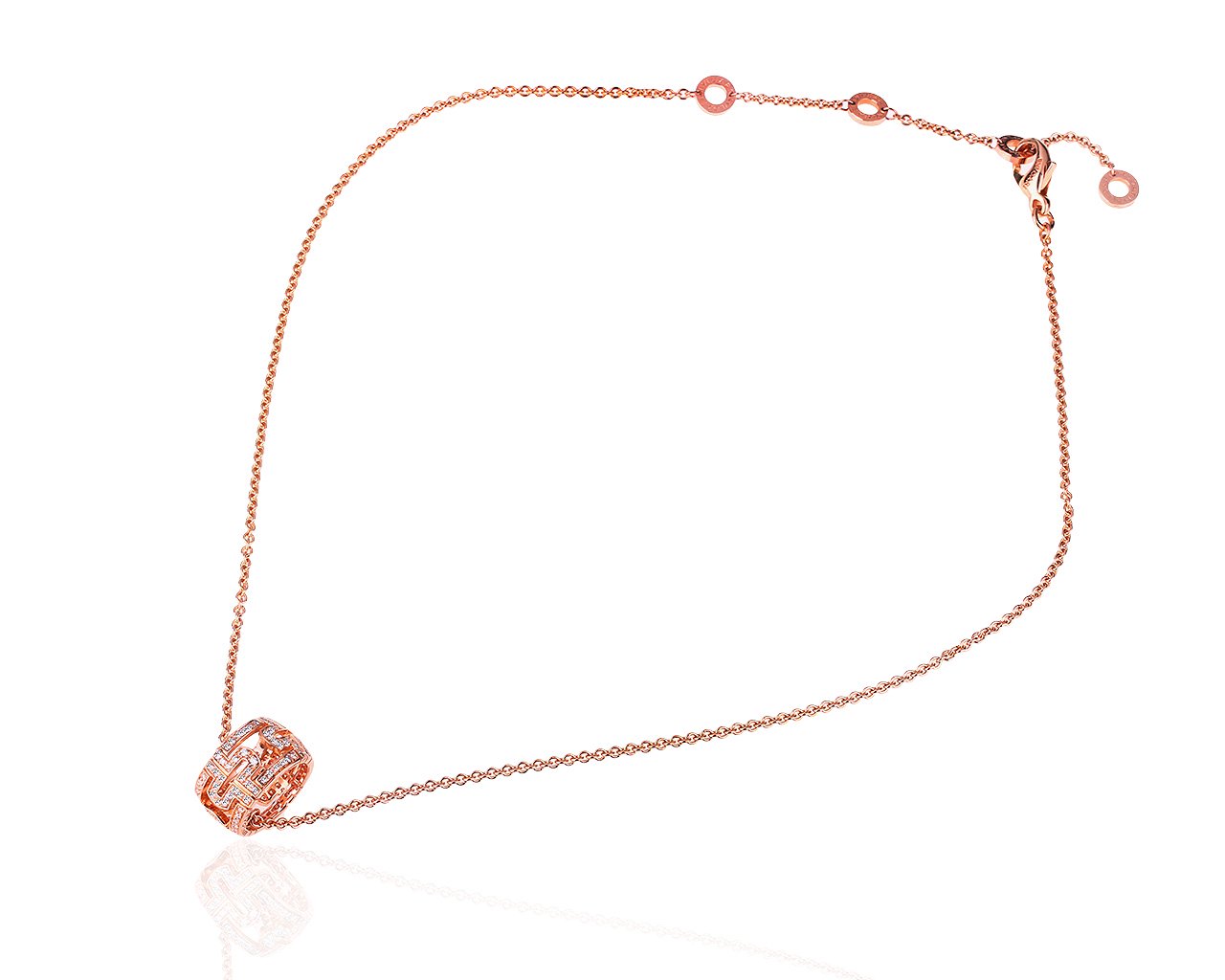 Красивый золотой кулон с бриллиантами 0.50ct Bvlgari