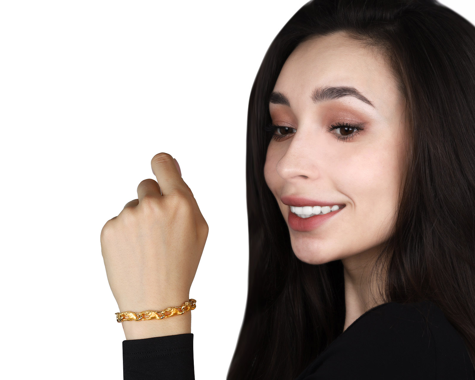 Оригинальный золотой браслет Carrera y Carrera Panthere