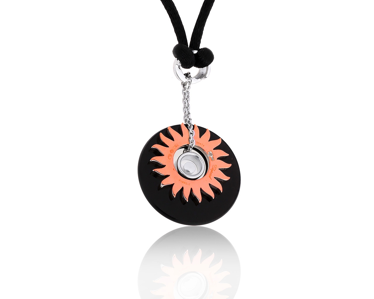 Оригинальный золотой кулон с бриллиантом 0.05ct Chopard