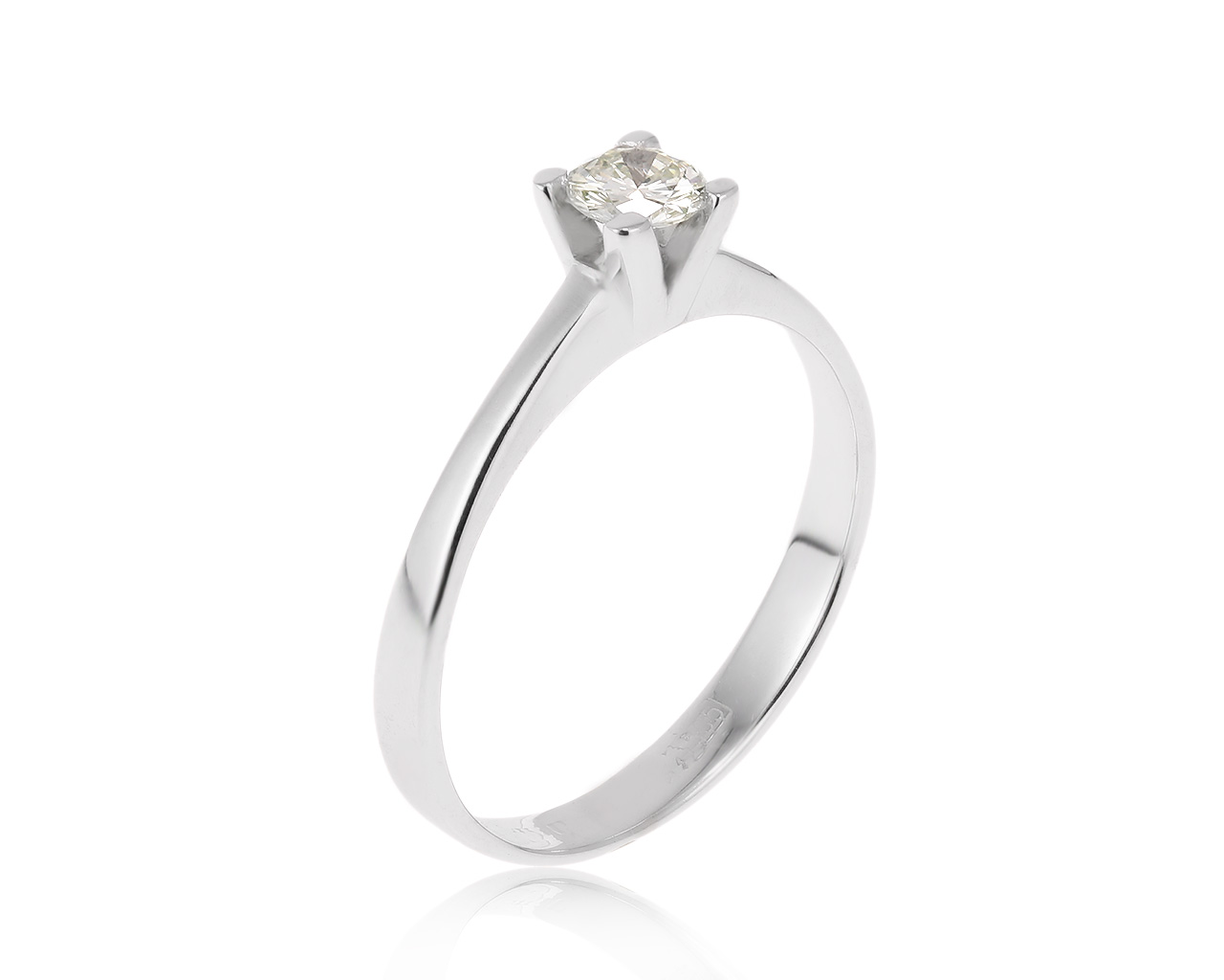 Изящное золотое кольцо с бриллиантом 0.20ct 220218/4