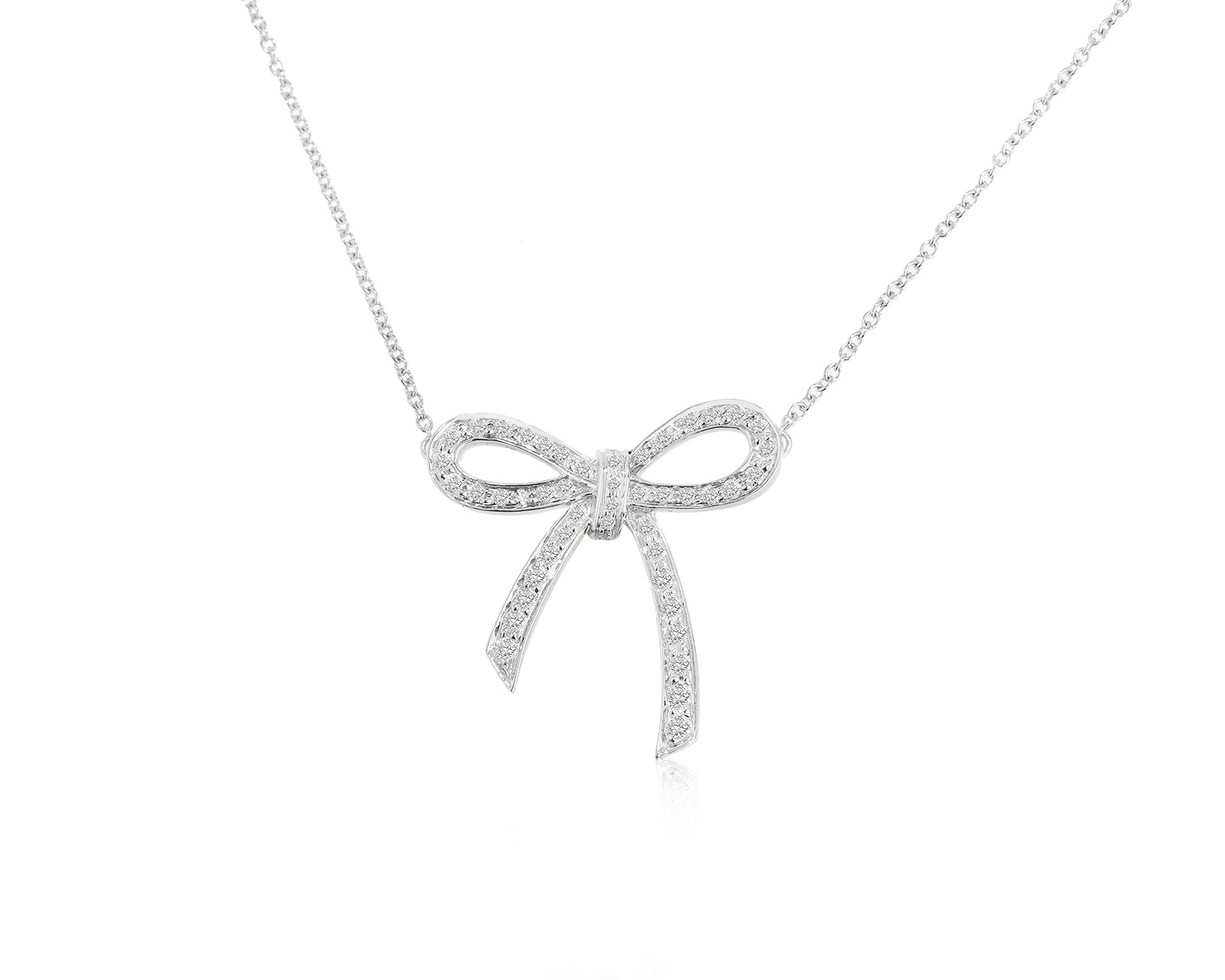 Оригинальная платиновая подвеска Tiffany&Co Bow 161021/1