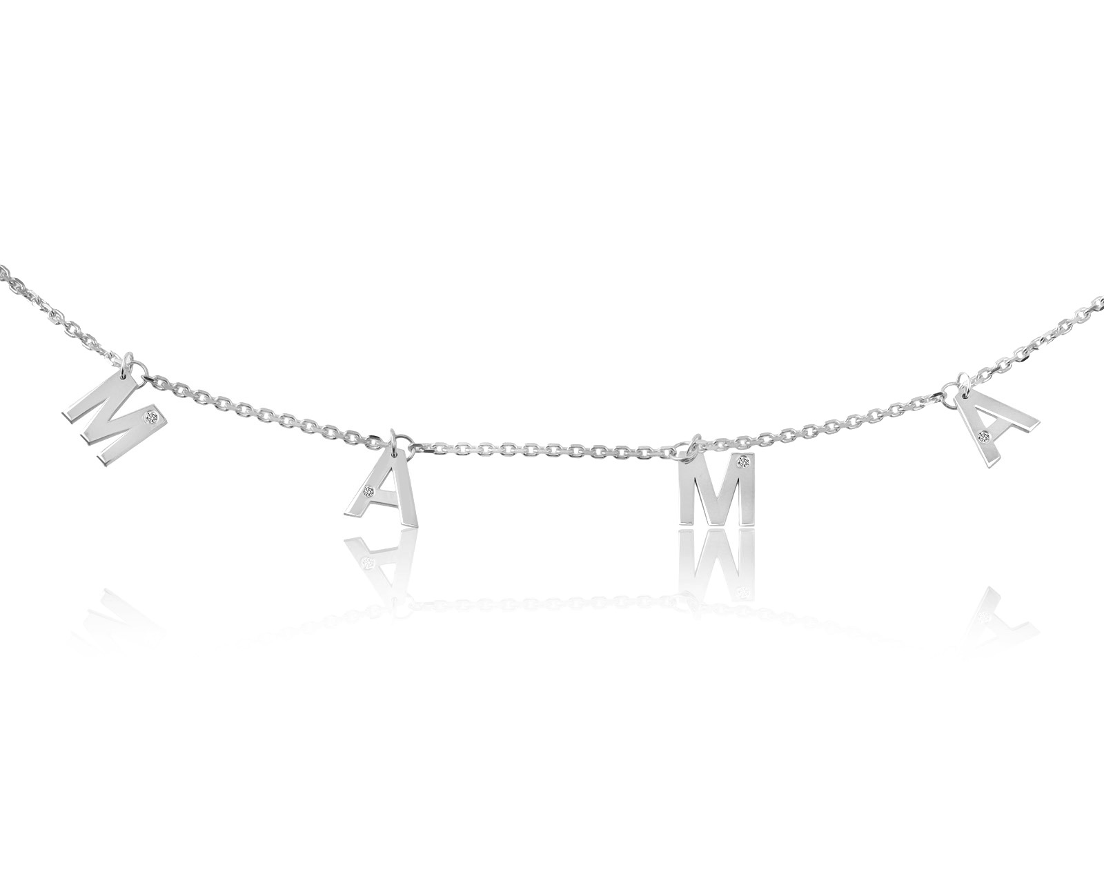 Богатое золотое колье с бриллиантами 0.02ct "Мама" 000000/24 Богатое золотое колье с бриллиантами 0.02ct "Мама" 000000/24