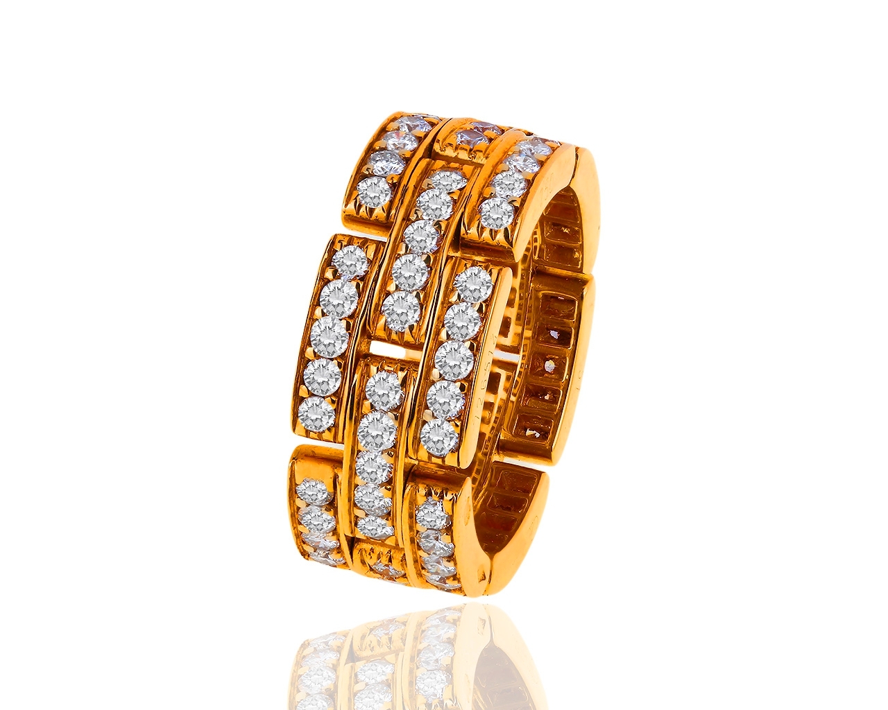 Золотое кольцо с бриллиантами 1.37ct Cartier Maillon Panthère 021217/5