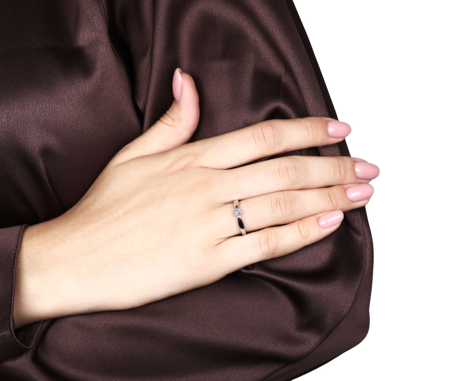 Оригинальное платиновое кольцо с бриллиантом 0.24ct Tiffany&Co Harmony