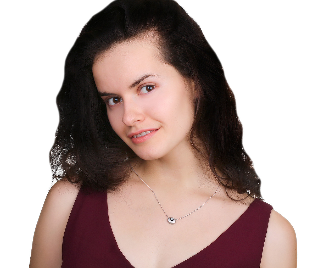 Прекрасный золотой кулон с бриллиантом 0.06ct