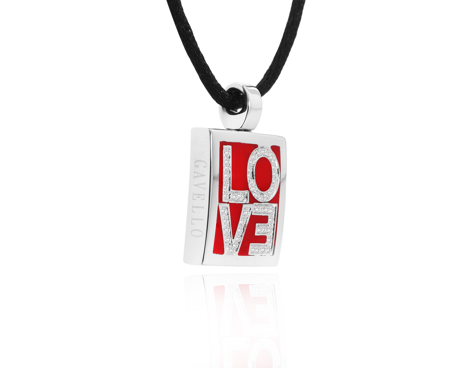 Оригинальный золотой кулон с эмалью Gavello Love