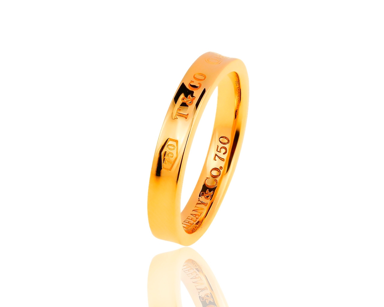 Оригинальное золотое кольцо Tiffany&Co 1837 280419/4