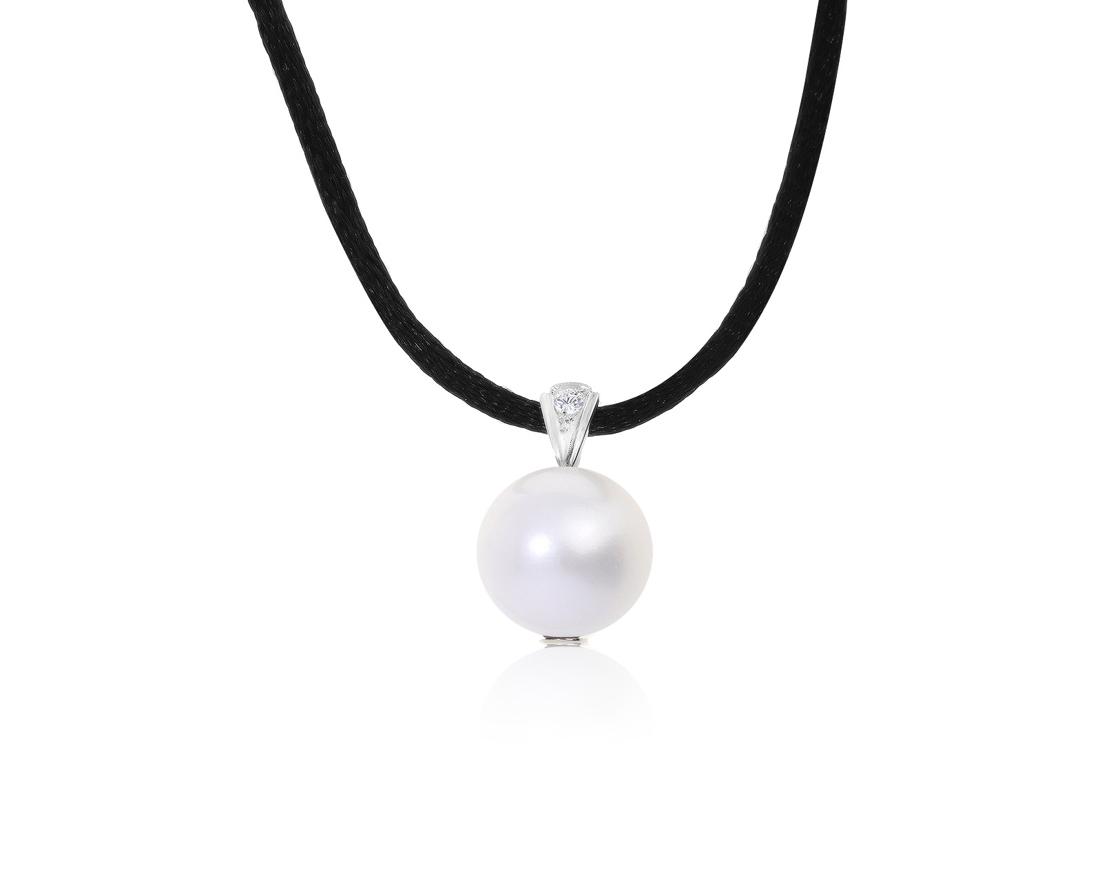 Изумительная платиновая подвеска с жемчужиной 13.40 мм 171021/4