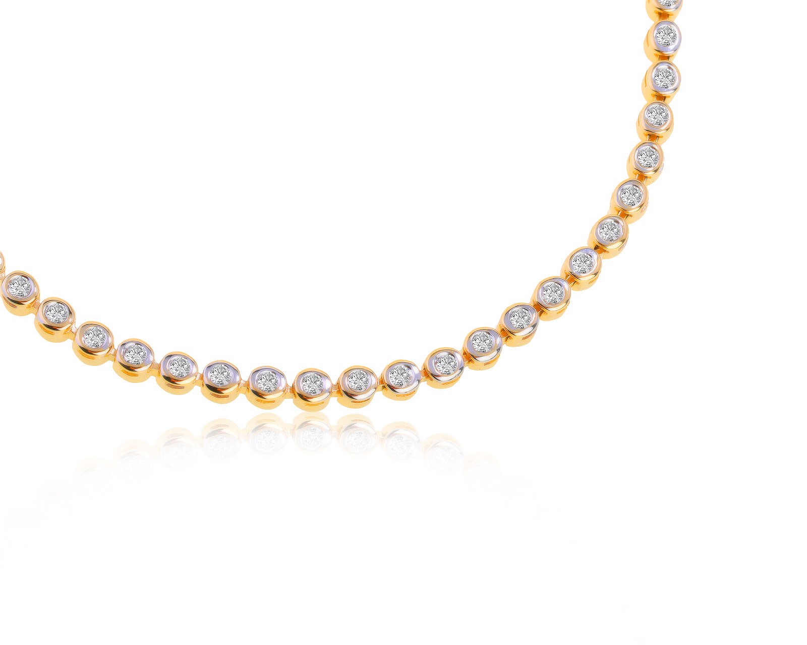 Превосходный золотой браслет с бриллиантами 0.90ct