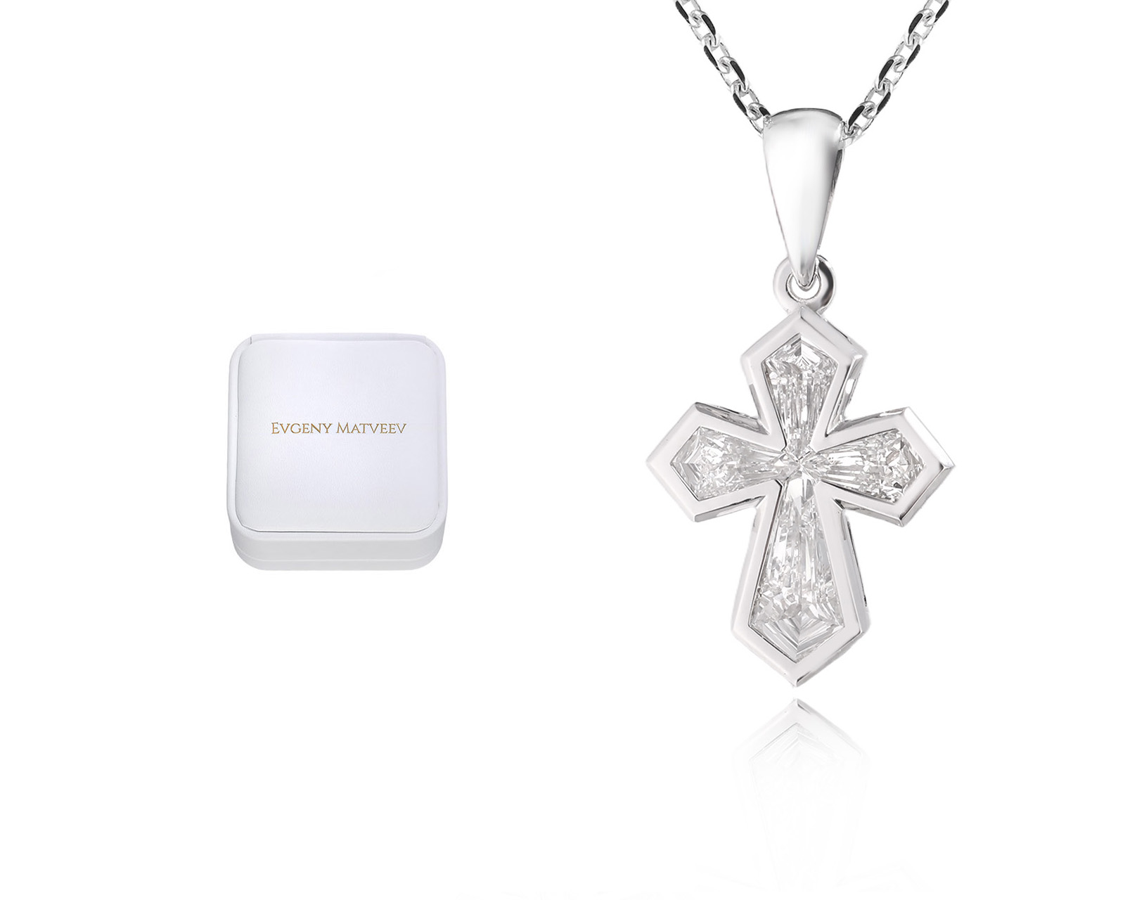 Золотой кулон с бриллиантами 0.57ct и турмалином параиба 0.01ct Evgeny Matveev