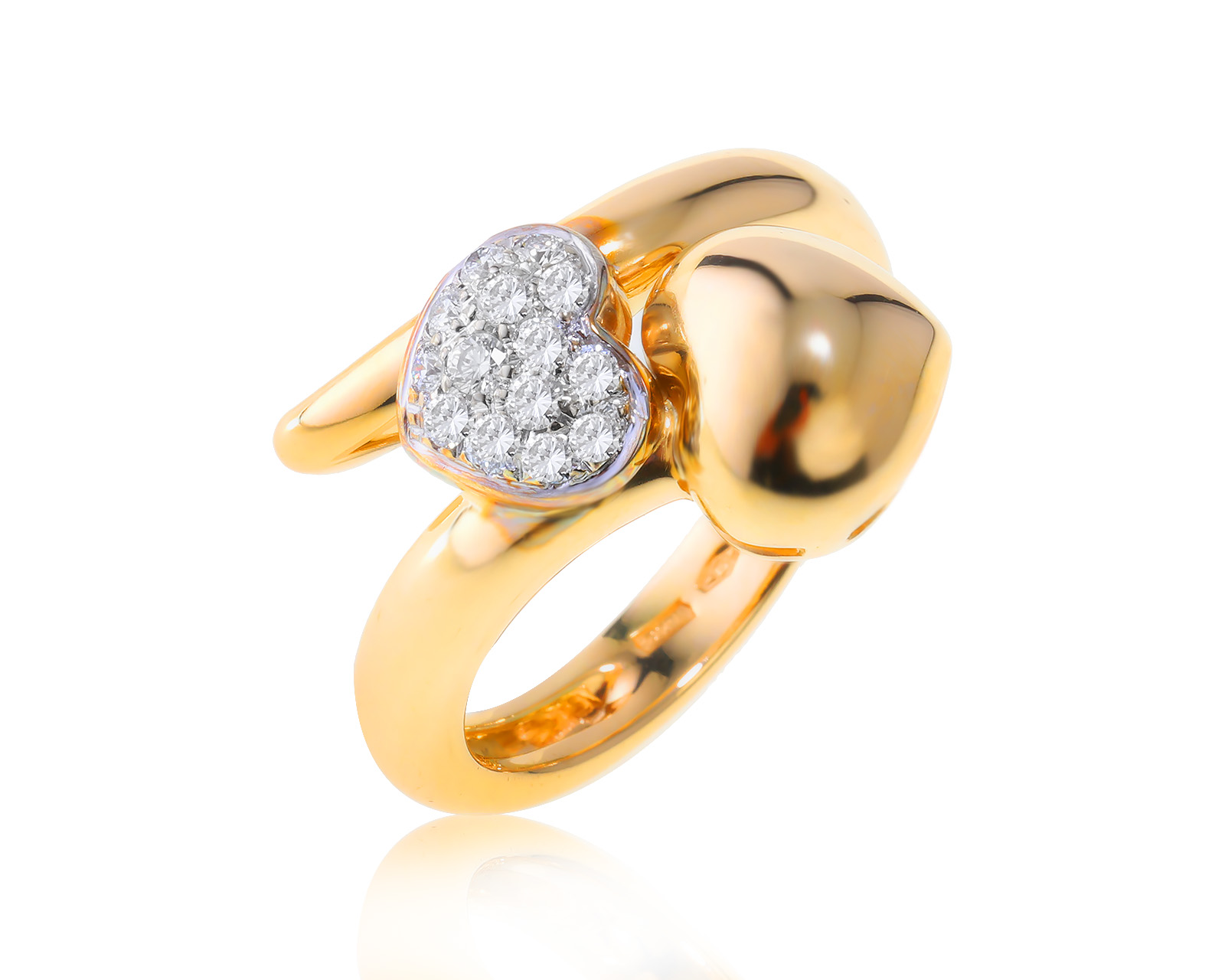 Оригинальное золотое кольцо с бриллиантами 0.23ct Leo Pizzo