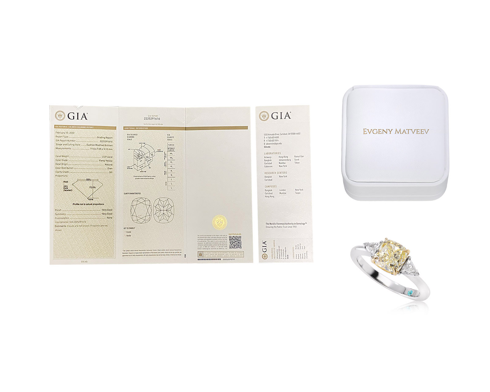 Золотое кольцо с бриллиантами 2.67ct Evgeny Matveev