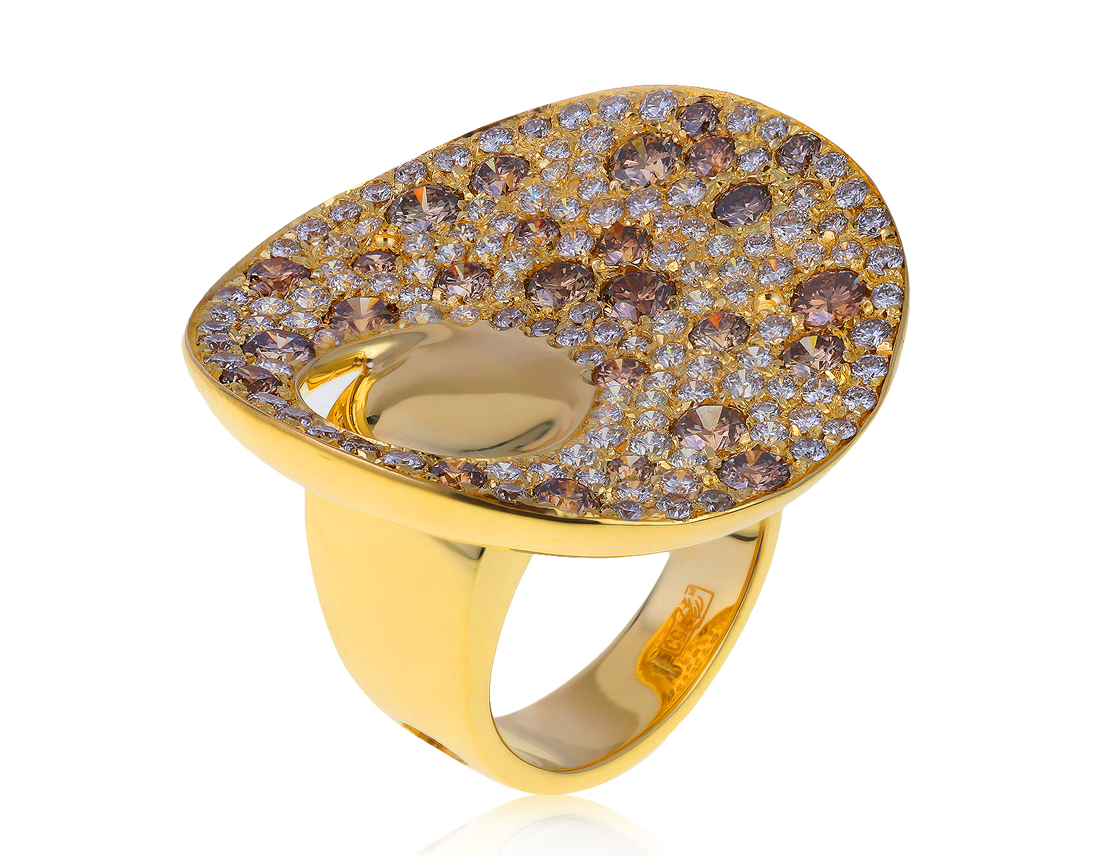 Оригинальное золотое кольцо с бриллиантами 3.49ct Luca Caratti 240721/12