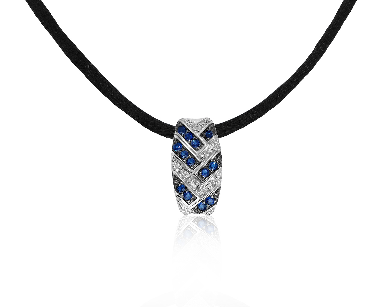 Стильный золотой кулон с сапфирами 0.53ct 170321/4 Стильный золотой кулон с сапфирами 0.53ct 170321/4