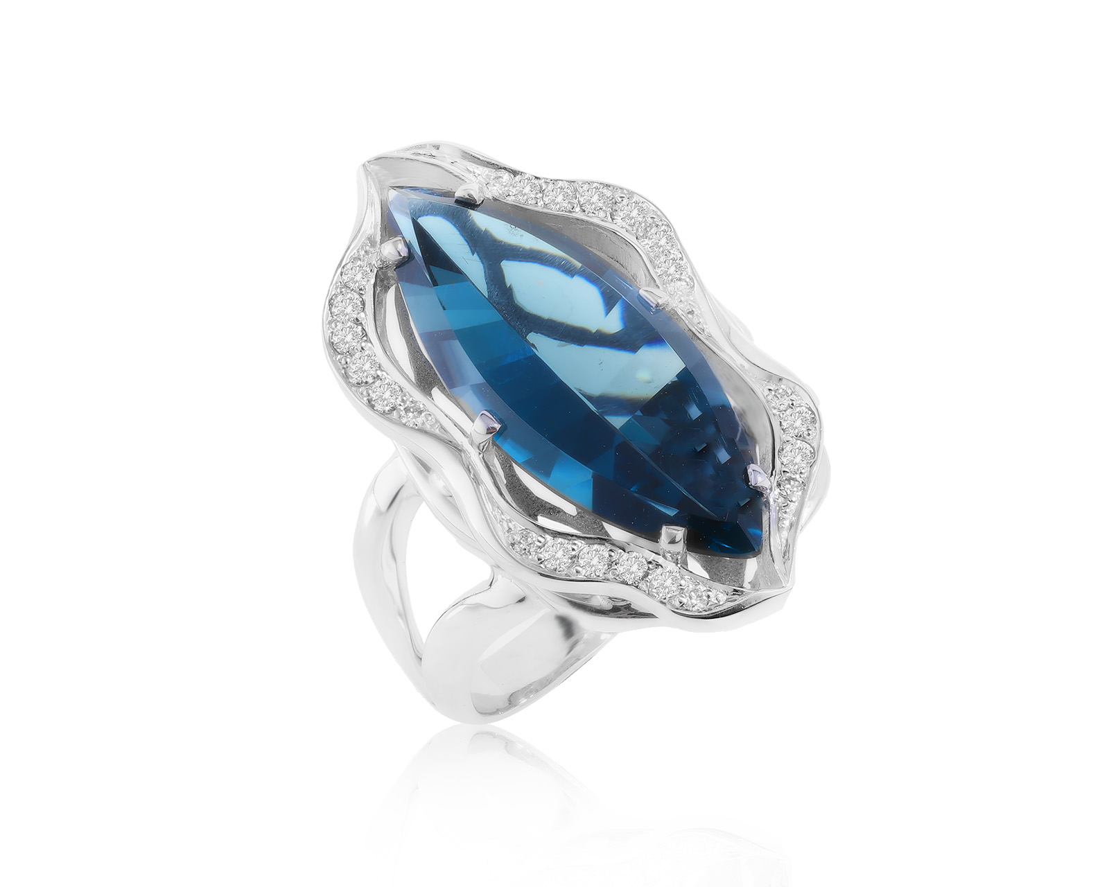 Потрясающее золотое кольцо с топазом 6.48ct 141222/3 Потрясающее золотое кольцо с топазом 6.48ct 141222/3