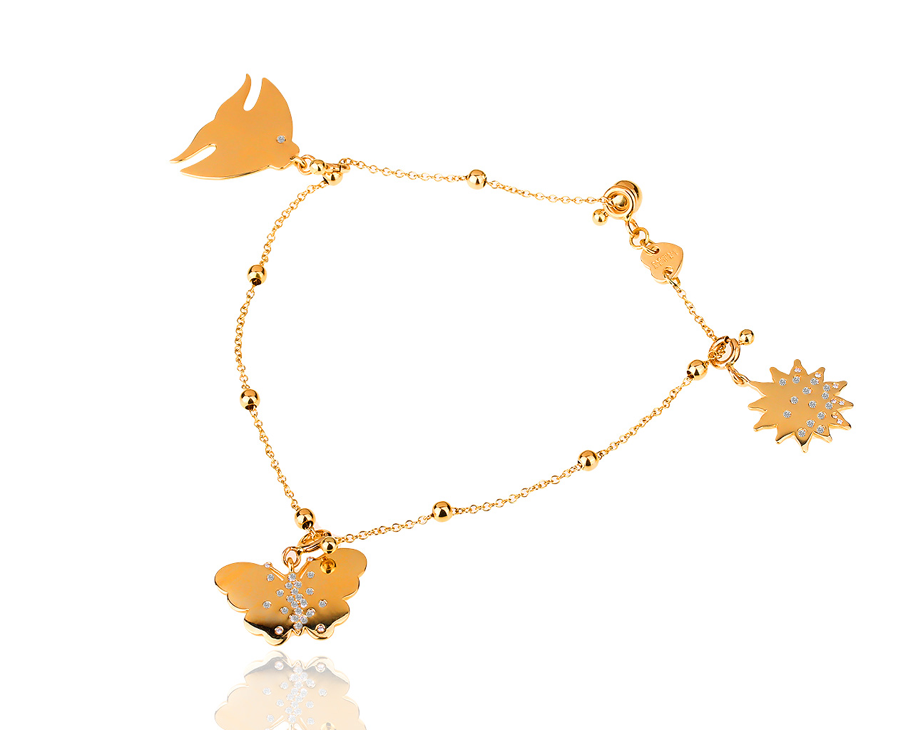 Оригинальный золотой браслет с бриллиантами 0.20ct Pasquale Bruni