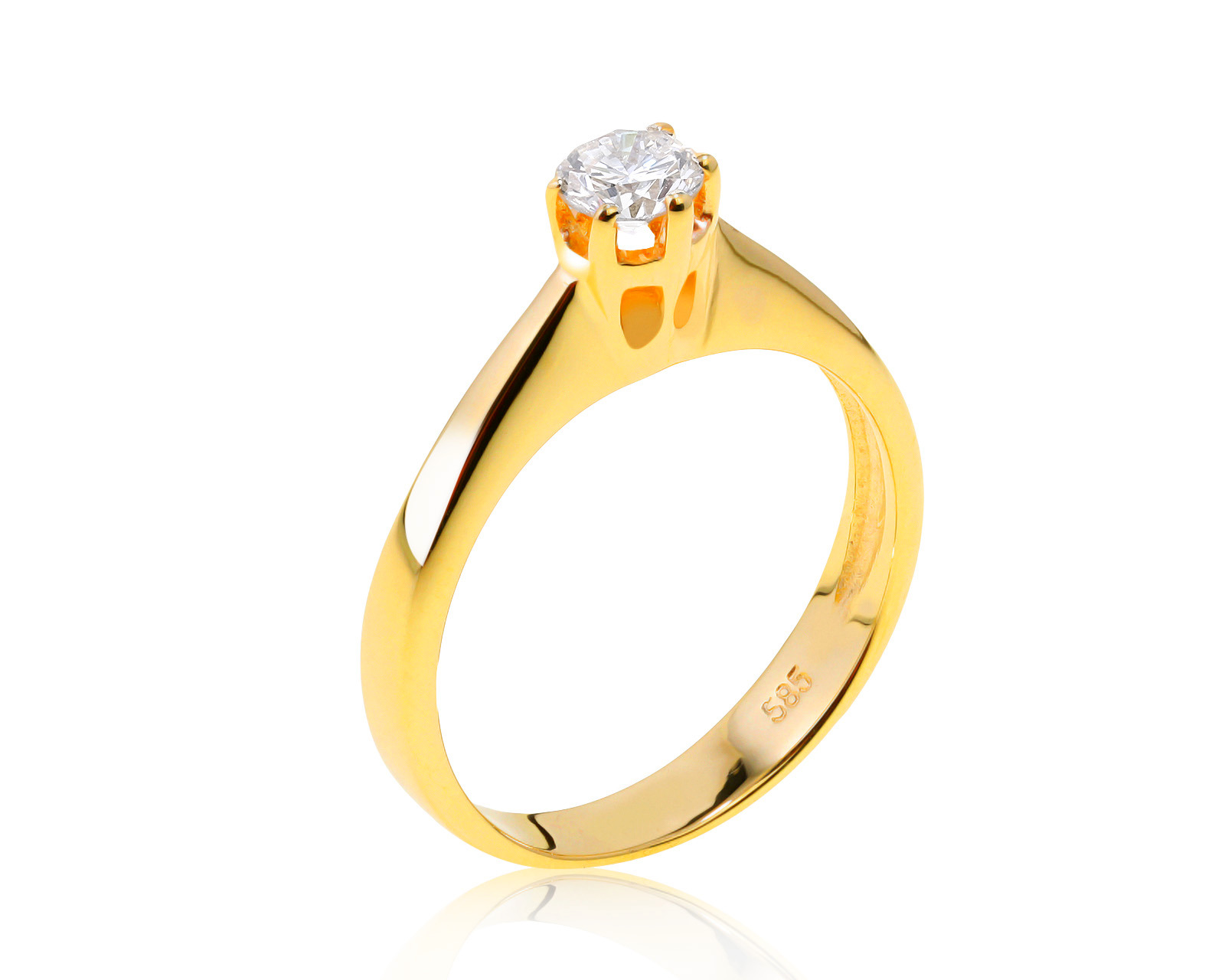 Прекрасное золотое кольцо с бриллиантом 0.30ct 230821/1