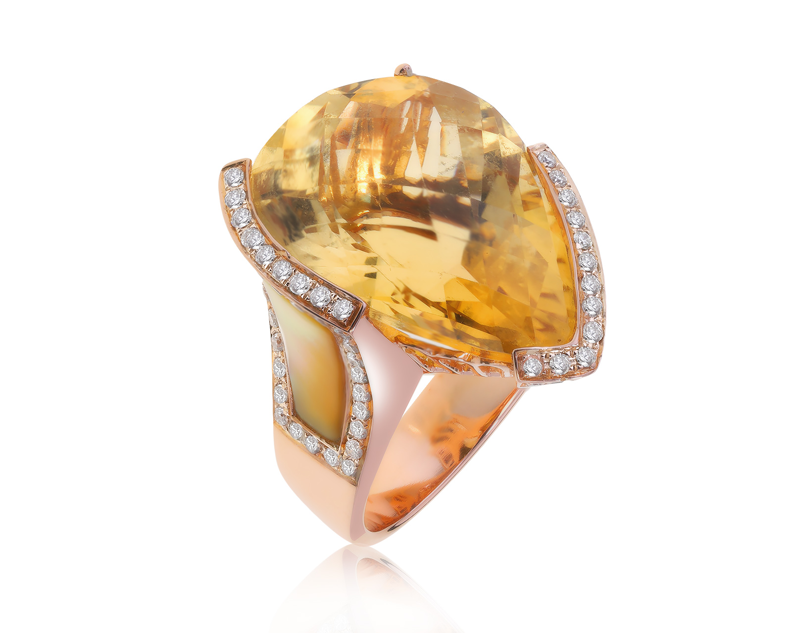 Завораживающее золотое кольцо с цитрином 20.51ct 220322/4