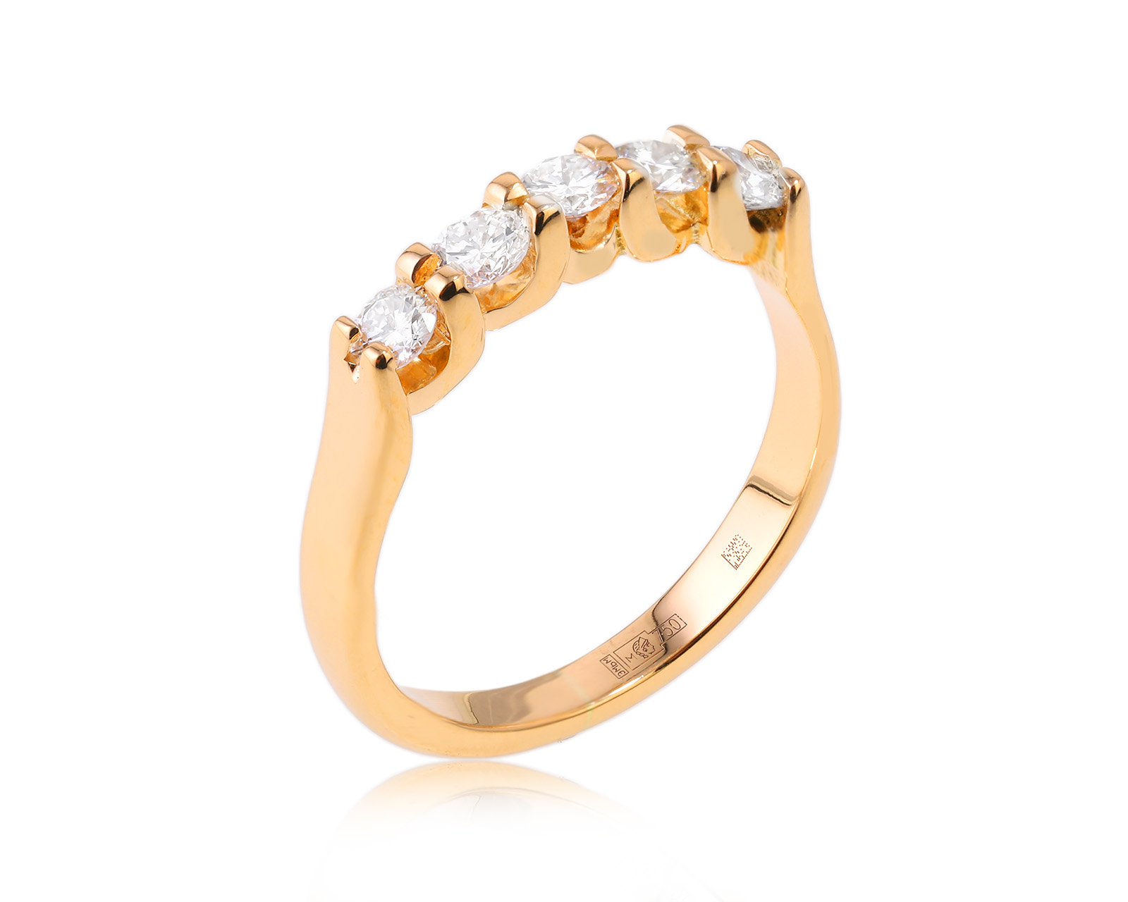 Золотое кольцо с бриллиантами 0.53ct 101223/3