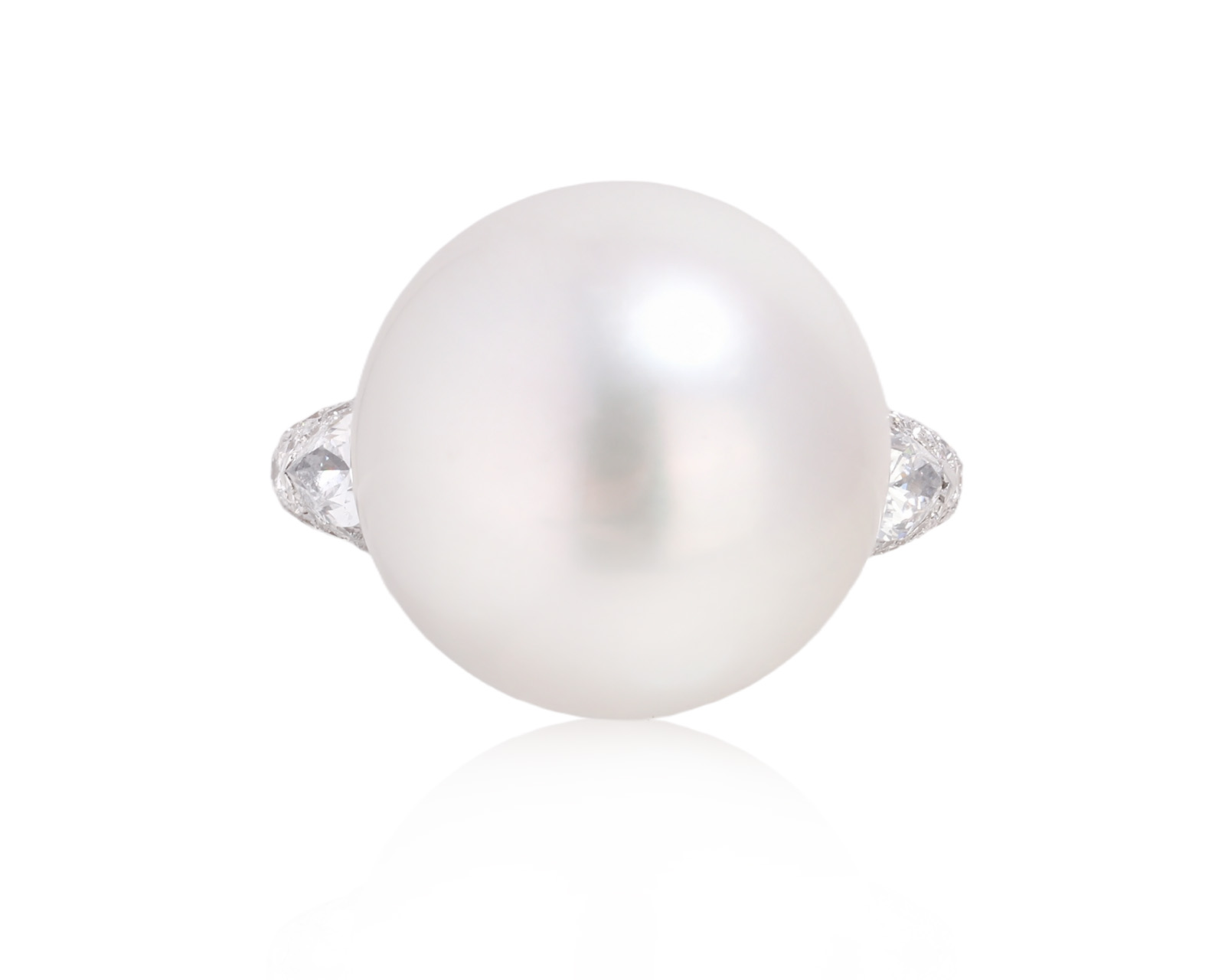 Оригинальное золотое кольцо с жемчугом 17.60 мм Ranzani Fabio e Fuse' Maria Lucia