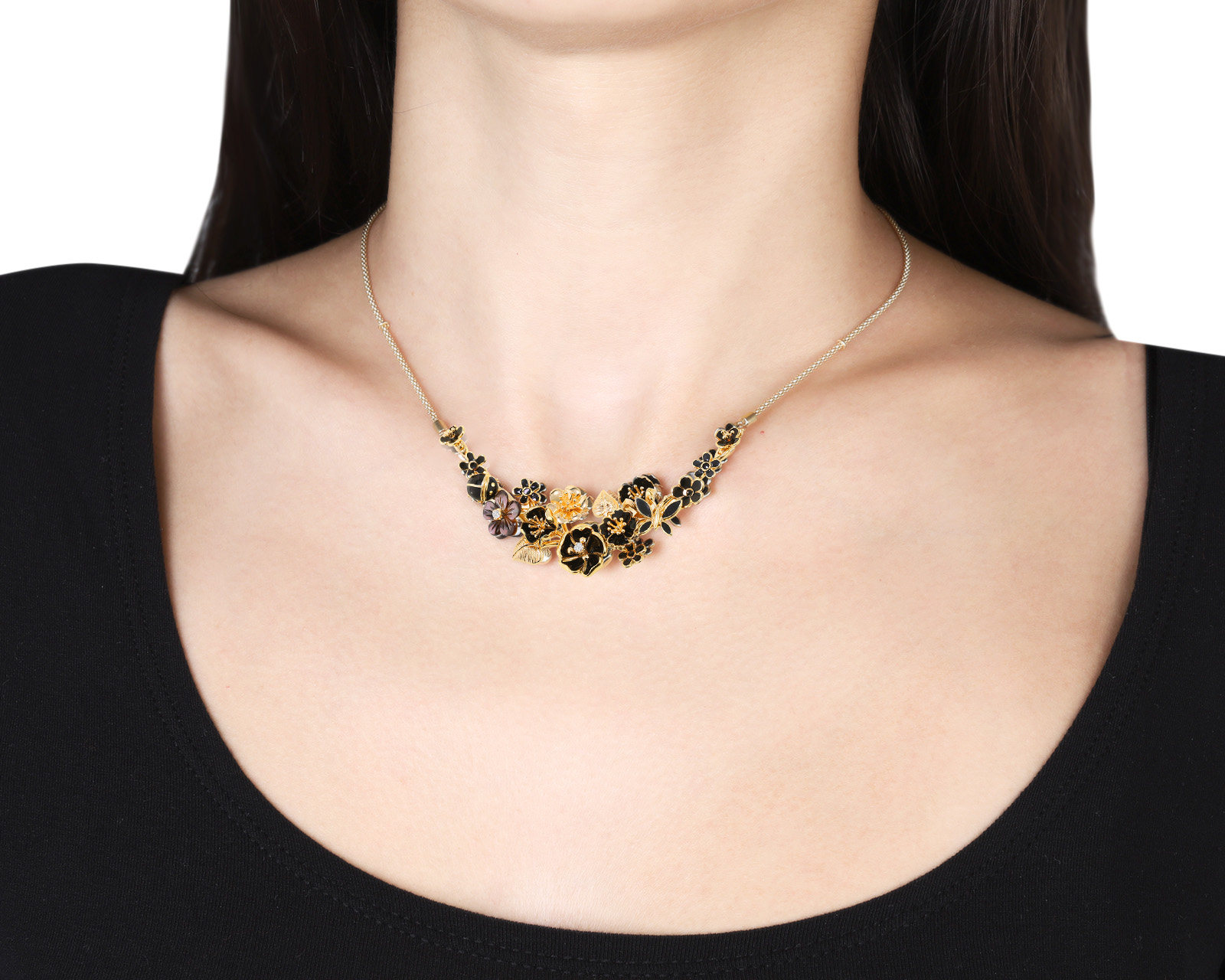 Оригинальное золотое колье Roberto Bravo Black Magic