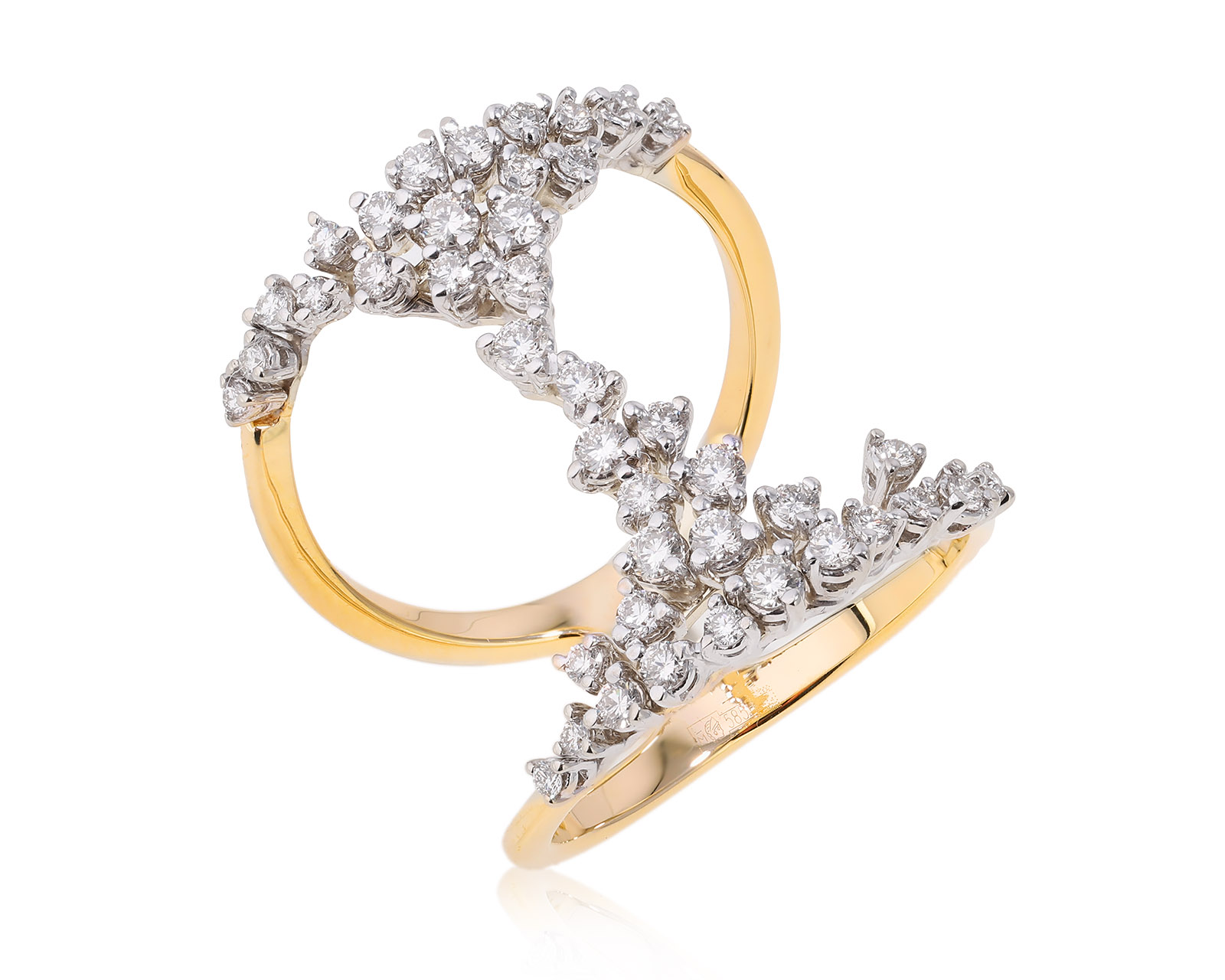 Золотое кольцо с бриллиантами 0.55ct