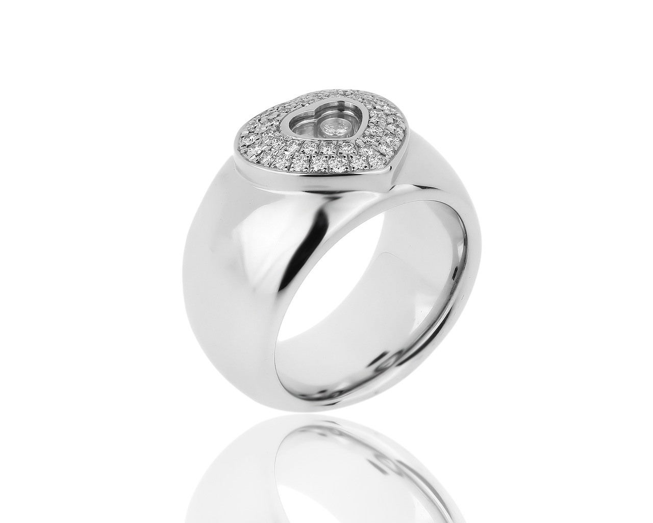 Оригинальное золотое кольцо с бриллиантами 0.45ct Chopard