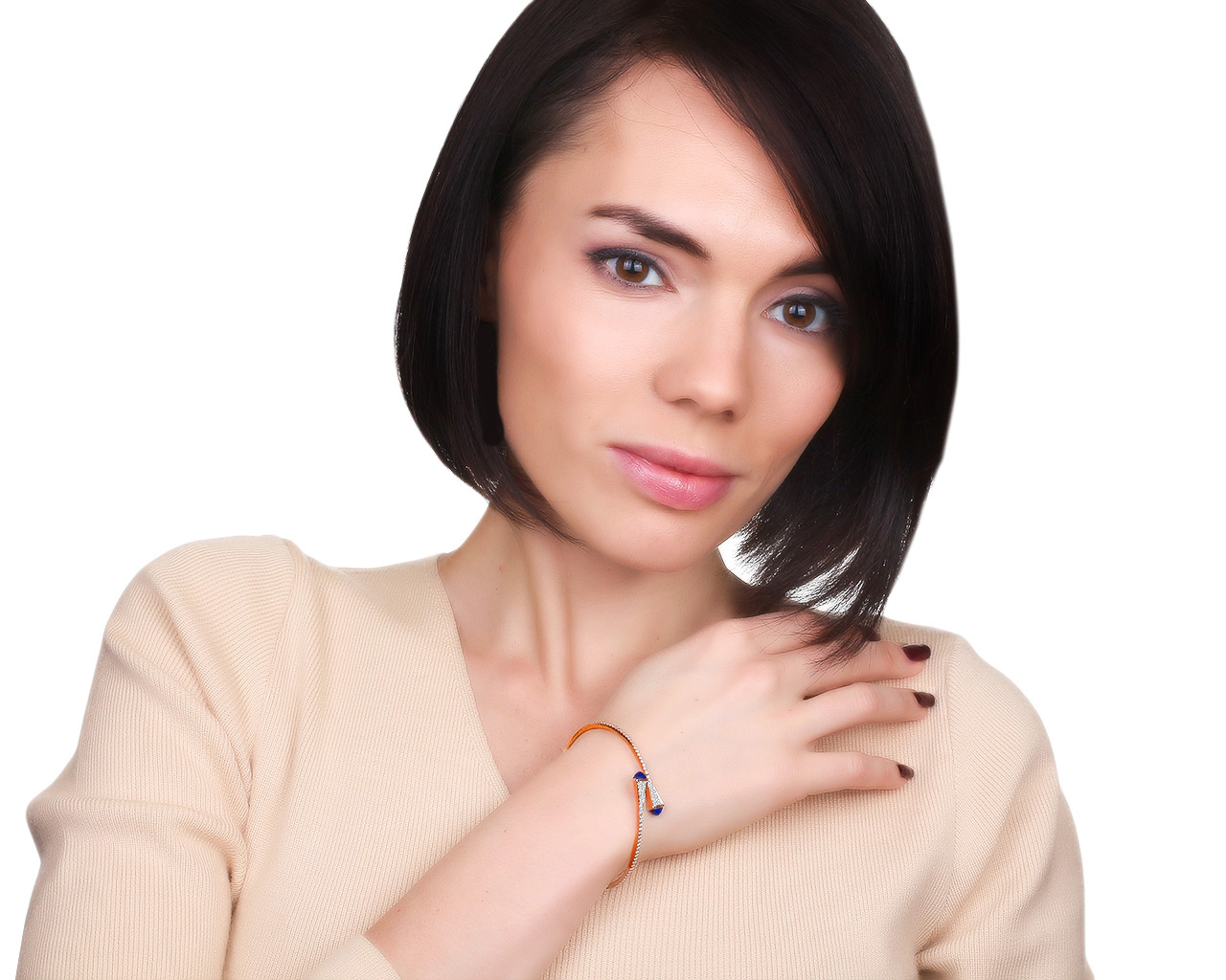 Оригинальный золотой браслет с бриллиантами 0.60ct Marli