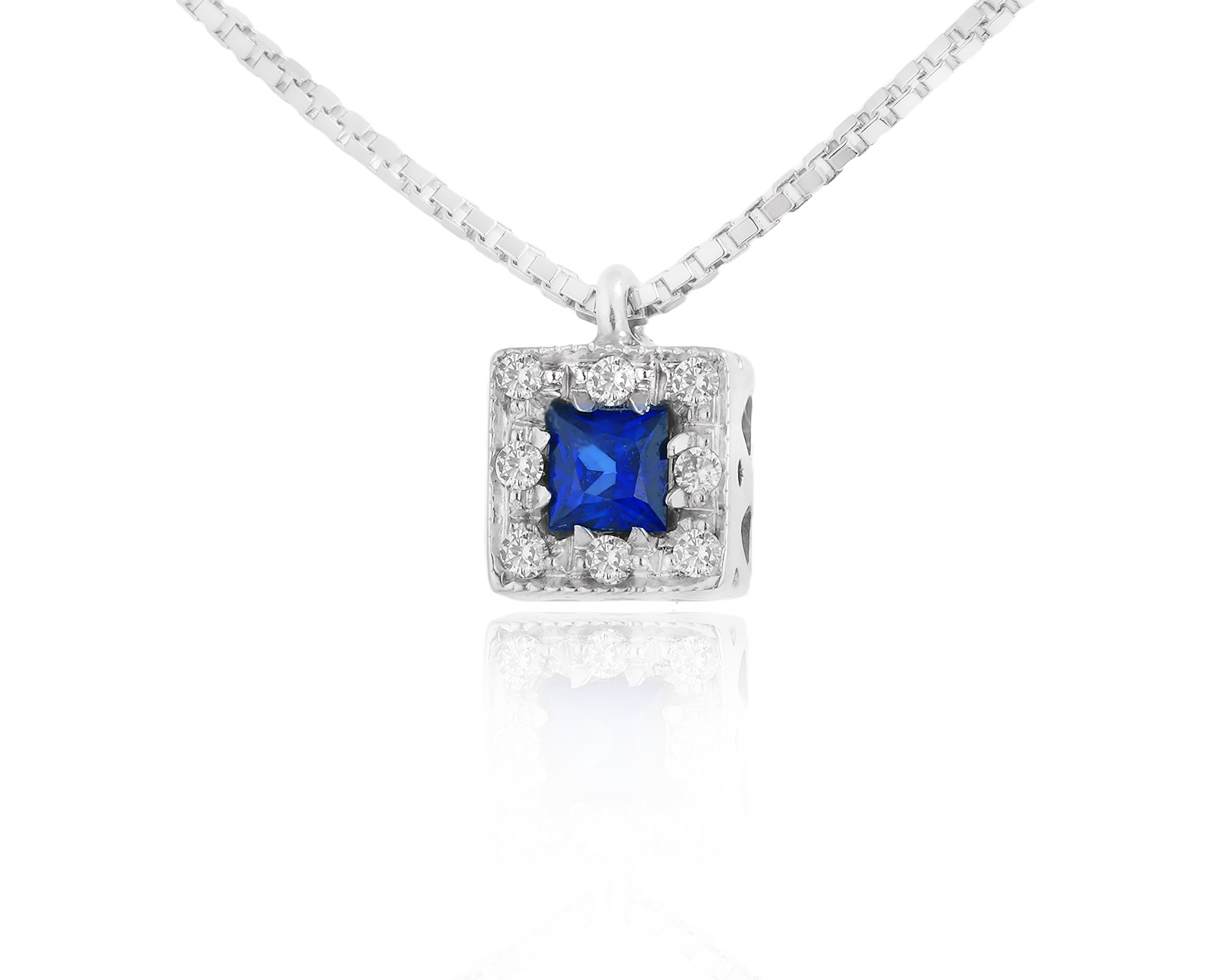 Оригинальное золотое колье с сапфиром 0.17ct Zoccai 240925/1