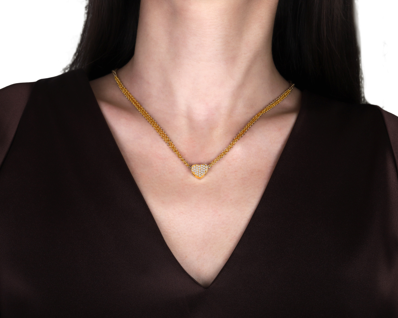 Оригинальное золотое колье с бриллиантами 0.52ct Penta Preziosi